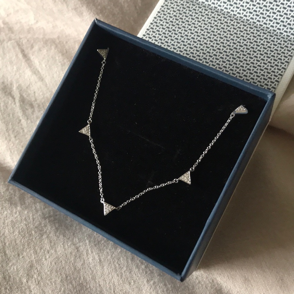 Adina Reyter pavé triangle chain necklace